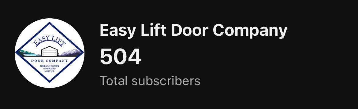 Easyliftdoor's tweet photo. @YouTube we Hit #500subs thank you to our community and for the platform to share garage door tips! https://t.co/HELu9x43yF