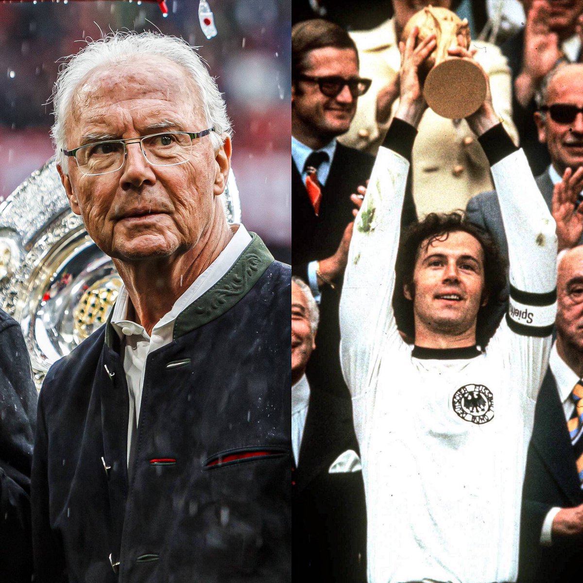 AtaqueFutbolero's tweet photo. 🌹 Día triste en el mundo del fútbol.

A los 78 años, falleció Don Franz Beckenbauer, catalogado como uno de los mejores defensores de todos los tiempos y el tercer mejor futbolista del Siglo XX según la IFFHS.

Campeón del mundo como jugador y como DT. Ganador de dos Balones de Oro. Leyenda absoluta.

QEPD. 🇩🇪🙏🏼
