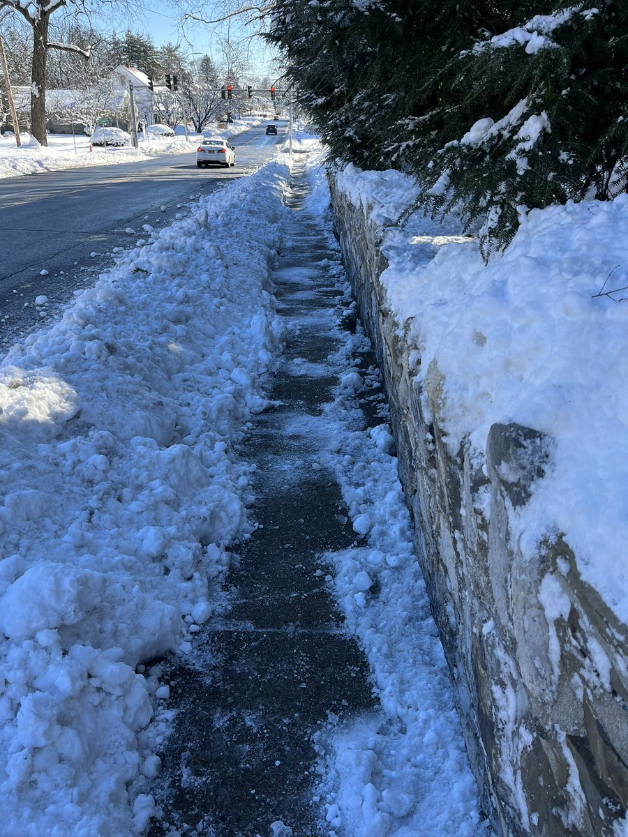 Wish @cityofpok plows would be considerate to pedestrians. 3rd time shoveling my sidewalk! #poughkeepsie