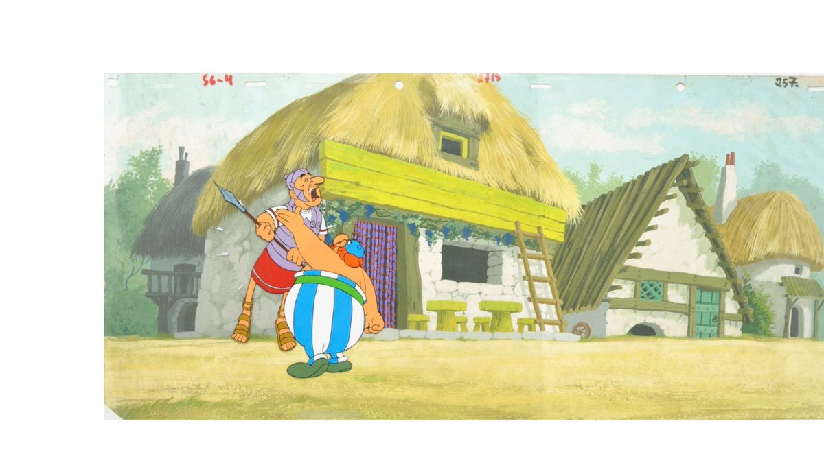 LJavobs's tweet image. #asterix #belvision #celanimation
Cel et décor panoramique d'"Asterix le gaulois" Belvision