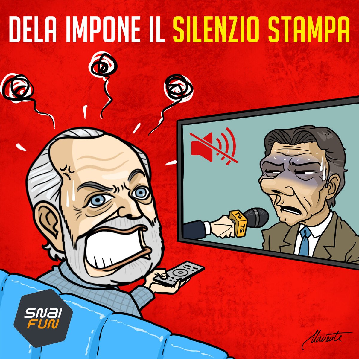 mic_manente's tweet photo. ... e niente, il #Napoli si è sgonfiato!
Di chi è la colpa?
🔇 
#DeLaurentiis #Mazzarri #TORNAP #serieA #calcio #vignetta #disegno #caricature #art #illustration #comics @SN4IFUN @sscnapoli @ADeLaurentiis https://t.co/VUXda9RXyT