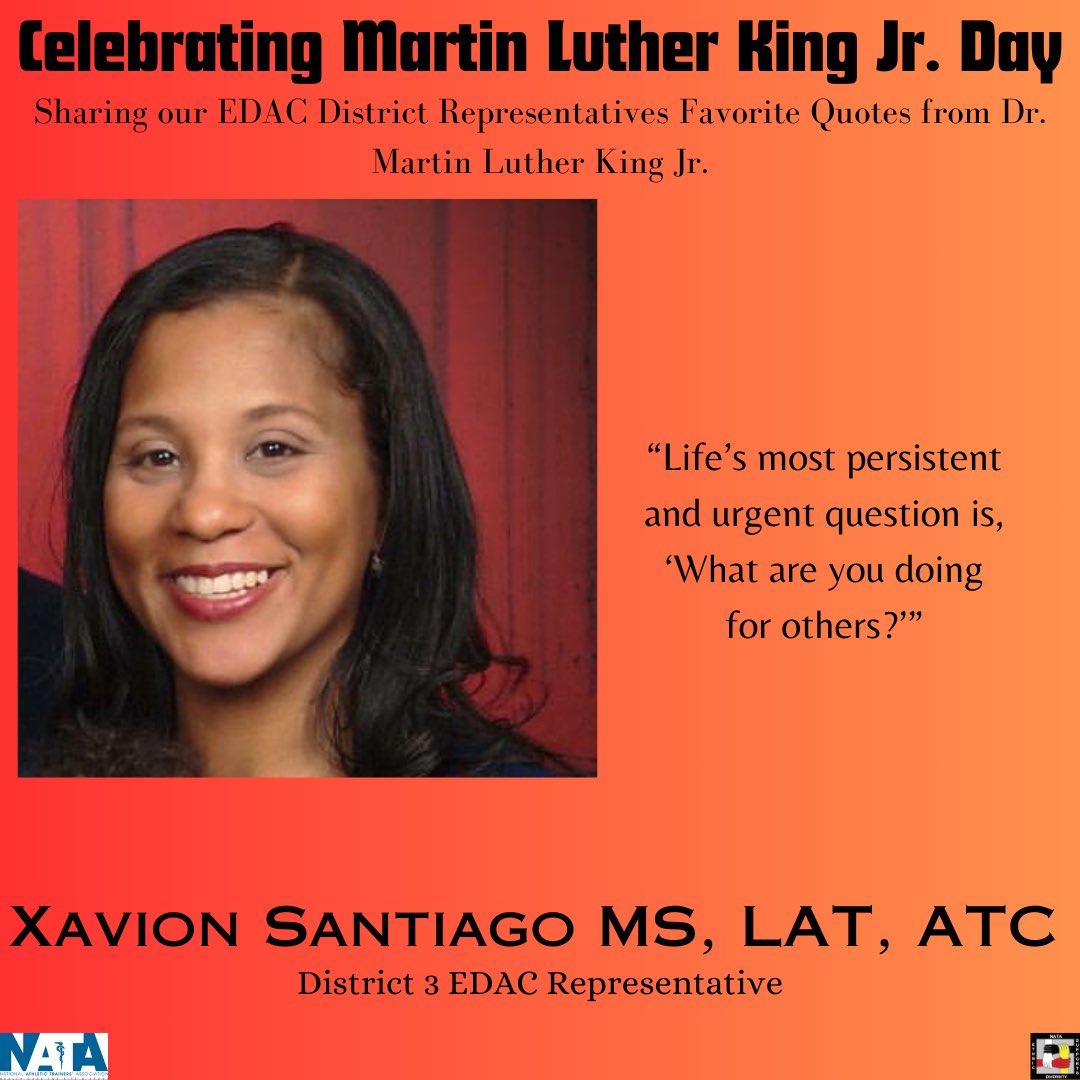 In preparation of celebrating Martin Luther King Jr. Day, EDAC District Representatives will be sharing their favorite MLK quotes. Today, we feature Xavion Santiago, District Three Representative. #EDAC365 #EDAC4ALL #RepresentationMatters #DiversityMatters