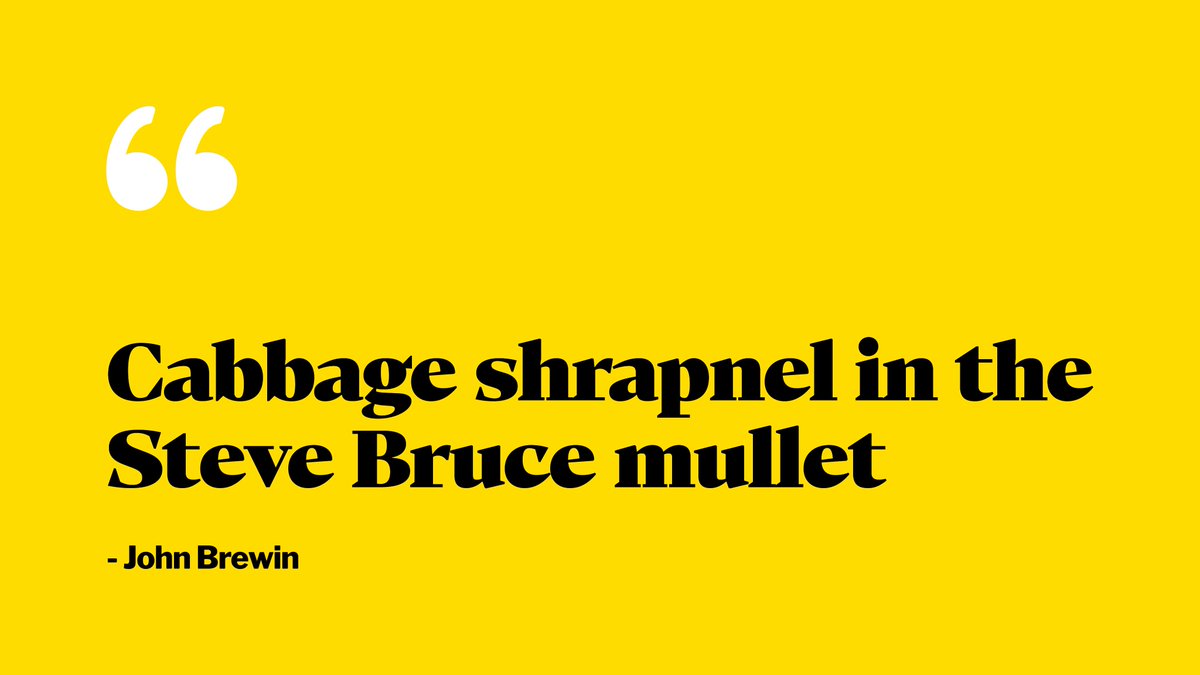 OOCFootballWeek's tweet photo. "Cabbage shrapnel in the Steve Bruce mullet" - John Brewin 🥬 #OOCFootballWeekly #FootballWeekly

@maxrushden
@bglendenning
@Will_Unwin
@JohnBrewin_ https://t.co/4VXNvPdfgb