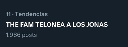 TheFamNation_'s tweet photo. ONCEEE 

THE FAM TELONEA A LOS JONAS https://t.co/zK223xjBWQ