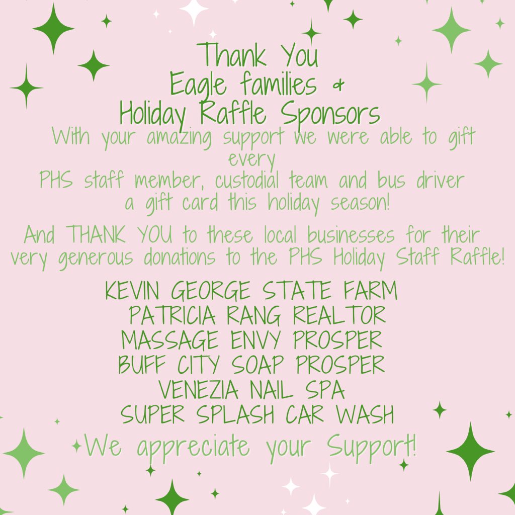 Prosper High School PTO tweet media