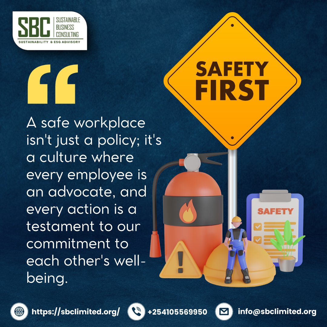 sbclimited_org's tweet image. In our workplace, safety isn't just a policy – it's a shared commitment. Every action, every employee is a testament to our dedication to each other's well-being. Let's make safety more than a rule; let's make it our culture. #SafeWorkplace #TeamCommitment #WellBeingCulture