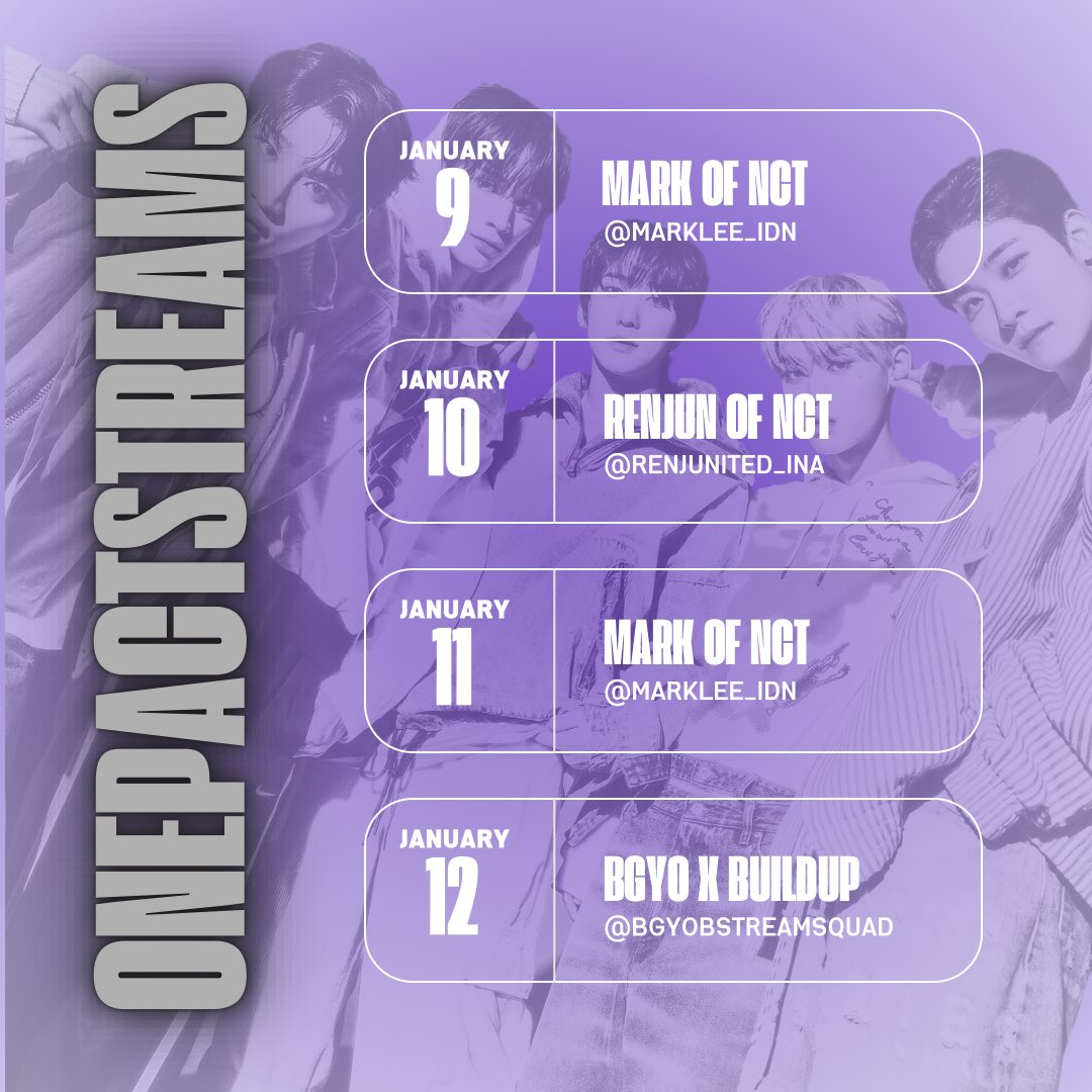 onepactstreams's tweet photo. ✨From This MOMENT✨
📢 This week’s @STATIONHEAD collabs schedule!
🚨Stay tuned for our collaboration this weekend (January 13th & 14th) you won’t want to miss it!
#ONEPACT #원팩트 #ワンパクト #OnePactStreamingParty https://t.co/RMzbx31r5L
