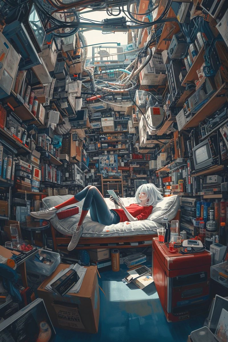 jackgaham's tweet photo. Caught between the pages of the past and the wires of the future, I find myself at a crossroads in a sea of knowledge. Do I ride the wave of change or anchor in the familiar? The world shifts, but my decision is still on pause. 🌐📚⏳🔗 #InDecision #Crossroads #TechWhimsy #ThoughtfulPause