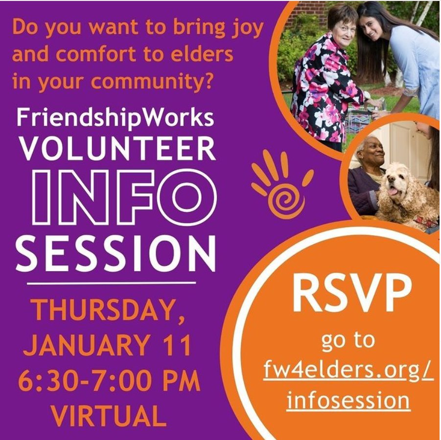 📣 Calling all students! 🌟 Looking to make a difference in your community? Join FriendshipWorks, a local non-profit organization, for an exciting opportunity to volunteer with them! 🤝✨ 👉 RSVP by visiting hubs.li/Q02fDz4Z0. 🙏❤️