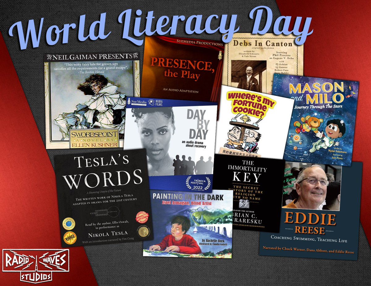 World #LiteracyDay was created by #UNESCO in 1966 to remind the public of the importance of literacy as a matter of dignity and #humanrights.

At @RWStudiosNYC we pride ourselves in turning some of those #books into high quality #award winning #audiobooks #podcasts & #radioplays
