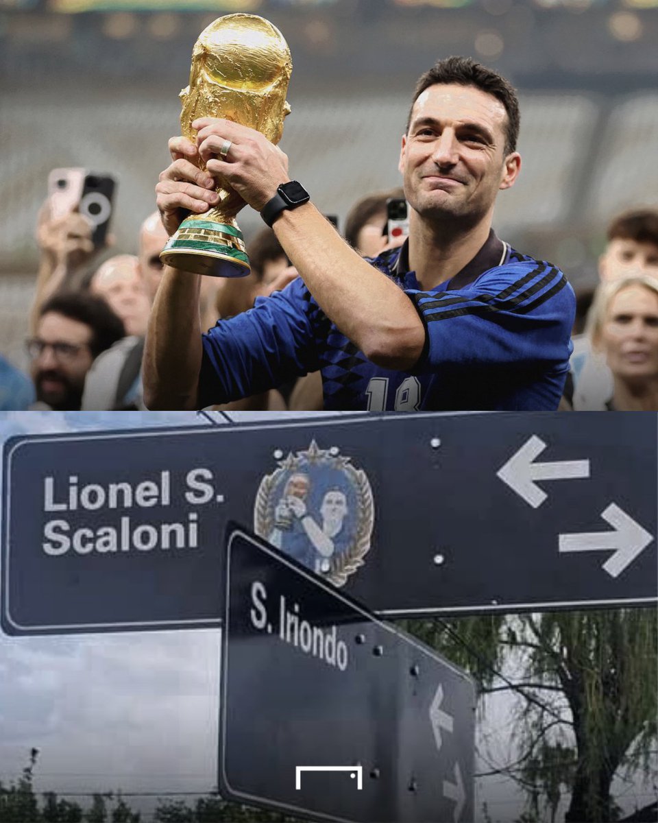 Suatu kehormatan yang pantas didapatkan oleh juara dunia 🌟

Nama pelatih Argentina Lionel Scaloni diabadikan menjadi sebuah nama jalan di kampung halamannya, kota Pujato, Argentina 🇦🇷👏🏻

#Argentina #PialaDunia2022 #WorldCup2022