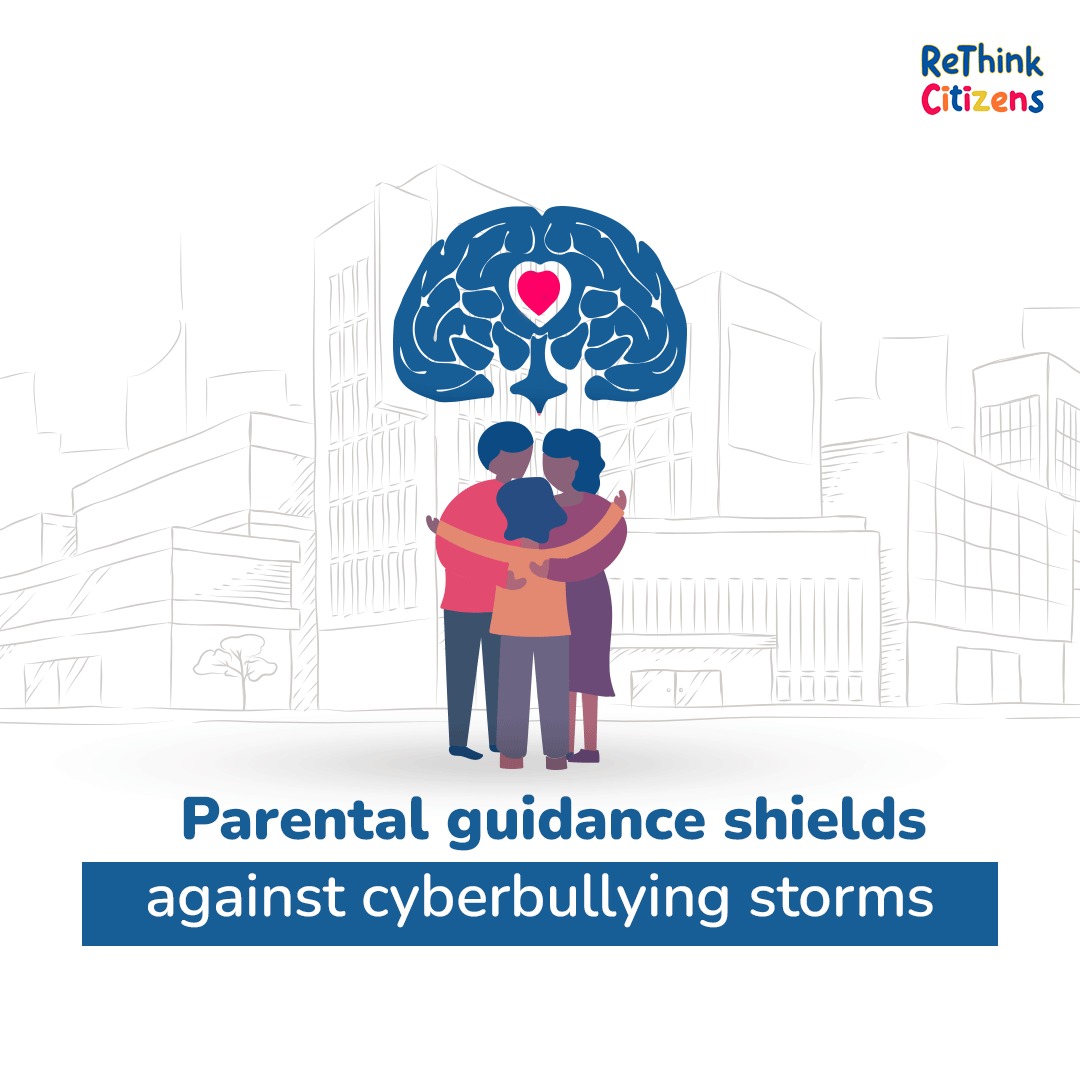 ReThinkCitizens's tweet photo. Parental guidance shields against cyberbullying storms. 🛡️💙 Let's create a safe digital haven for our loved ones. Together, we can weather any storm. #ParentalGuidance #DigitalSafetyFirst #ProtectWithLove #CyberbullyingAwareness #OnlineSafetyNet #GuardiansOfKindness https://t.co/IYhompFkOs