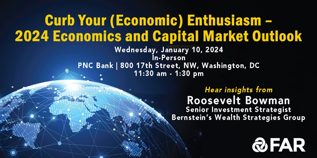 As we usher in 2024, Roosevelt D. Bowman III, a seasoned expert, is set to unravel the economic mysteries ahead. Join us for a concise luncheon - this week – on Wed, Jan 10 – tailored for professionals like yourself.

lnkd.in/eSVwA6ej