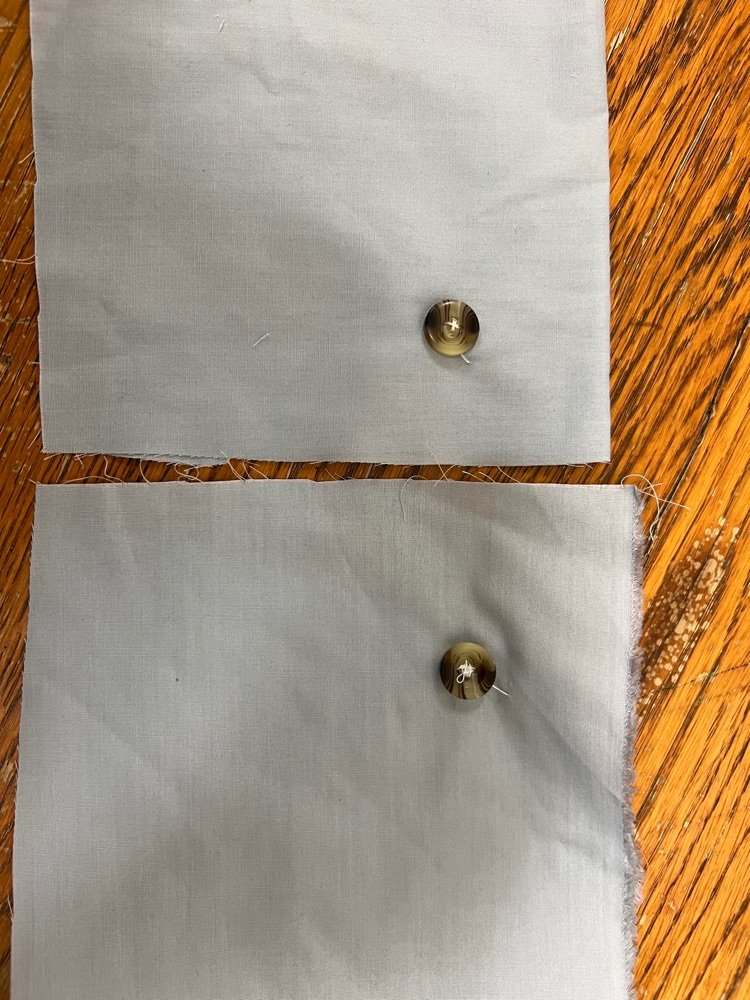 OkawValley's tweet photo. OVMS now has a sewing class for one of the explore classes.  We learned to sew on buttons today and started learning how to operate a sewing machine.  I am very excited to see how far they will go! #YNotOV https://t.co/azvB9chBEQ