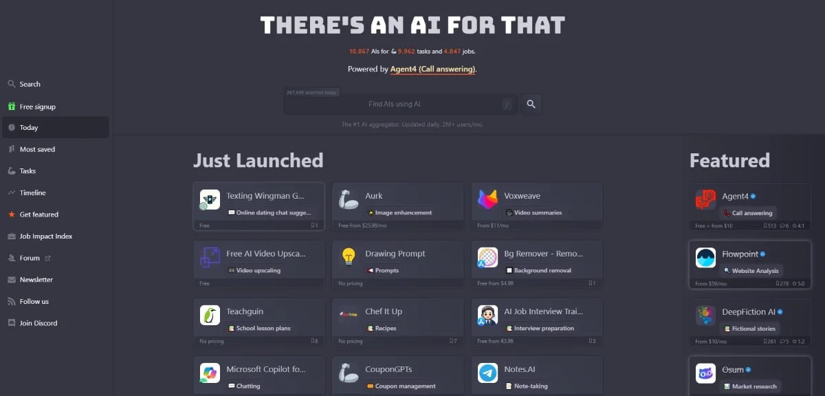 Bookmark All In 😎 Да ве почестам со продуктиврен веб сајт за Ai, за се што ви треба во дигитален свет. Сите сервиси се опишани според намена. Се надевам ќе ви се најде!

theresanaiforthat.com