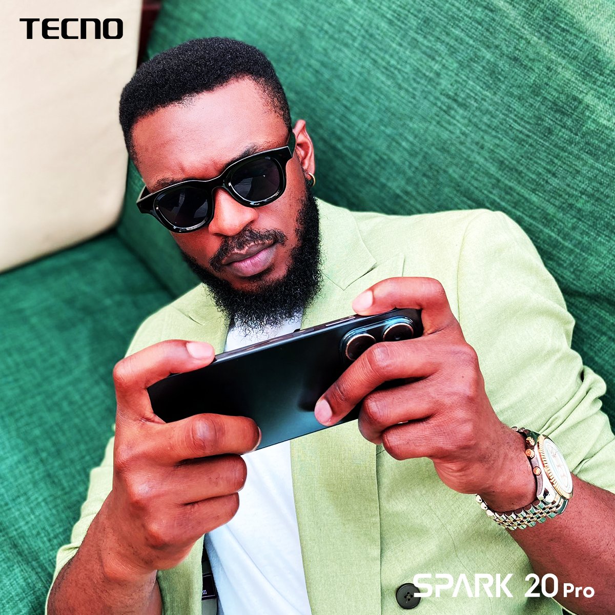 TECNOMobileNG's tweet photo. Game like a pro with the SPARK 20 Pro's MTK G99 processor. 

It's not just a processor; it's your ticket to an immersive world of high-performance gaming. 

#SPARK20Series 
#SPARKYourGoal https://t.co/duinygBs0J