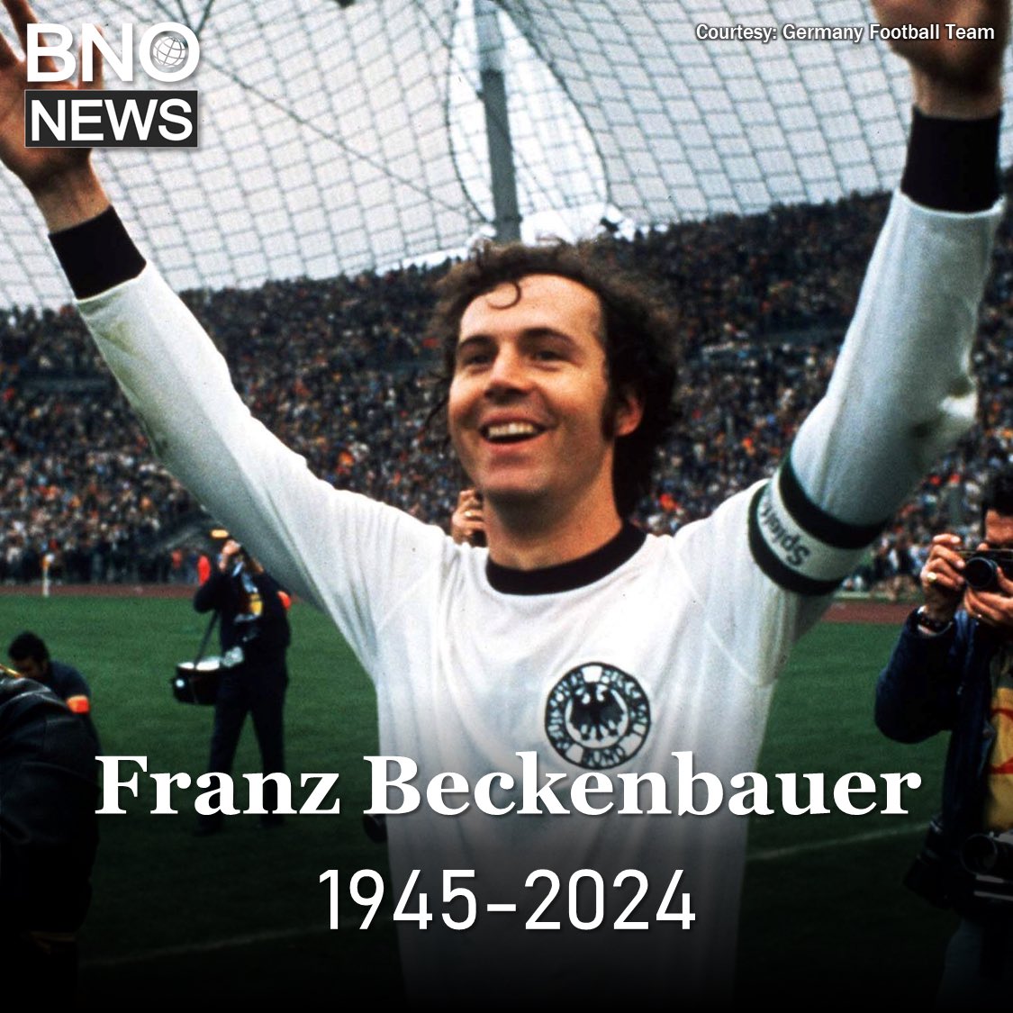 BNONews's tweet photo. “Der Kaiser” Franz Beckenbauer, one of the greatest defenders of all time, has died https://t.co/BJg7aKllqs