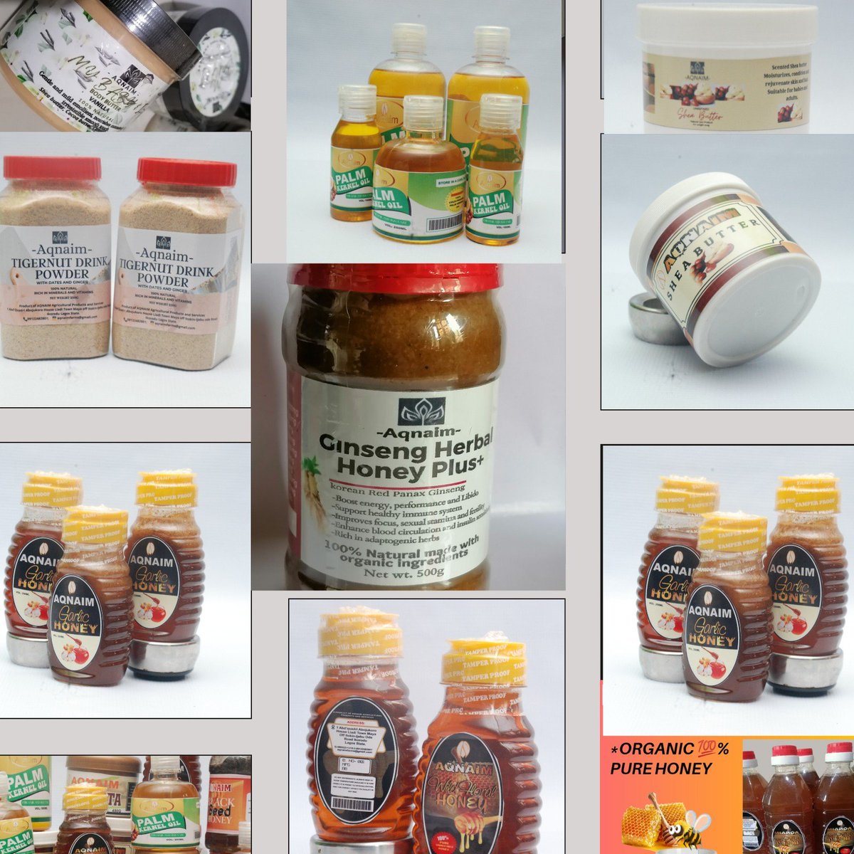 Naimot_Ade's tweet photo. Aqnaim Ventures is a subsidiary of AQNAIM Agricultural Products and Services a registered business with CAC. At Aqnaim Ventures we formulate, process, produce and package, Herbal supplement and superfoods, Pure Honey, Date powder, Tigernut Drink Powder, Cocoa nibs and many more. https://t.co/eK0PzfeH0G