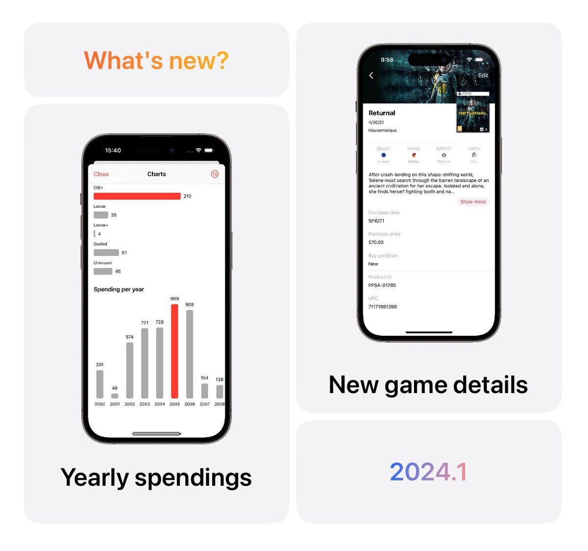GamesAppiOS's tweet photo. Games 2024.1 update is available on the App Store!

- New spendings per year in the charts
- Updated layout of the game details screen

Get it here: https://t.co/ih0rxsvtaf

Enjoy! https://t.co/m3ekoFpQIV