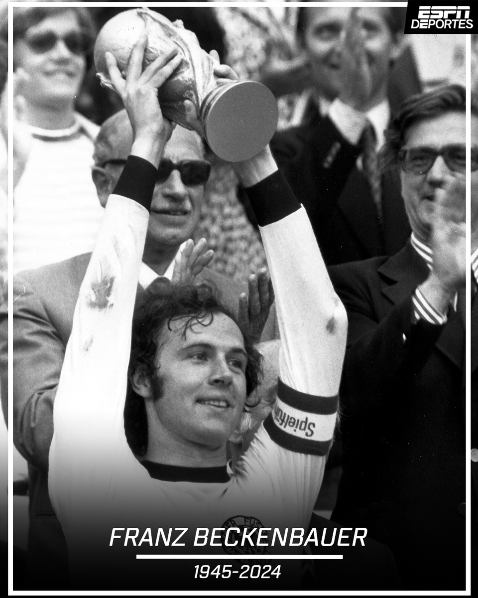 ESPNDeportes's tweet photo. Franz Beckenbauer, el legendario futbolista alemán, ha fallecido a los 78 años.

Descanse en paz 🕊️. https://t.co/FJ0NP2Fzy8