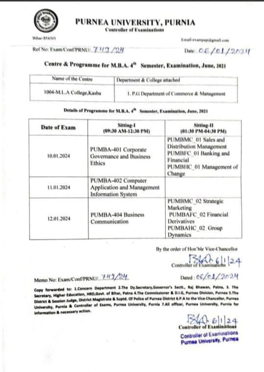 LnmuUpdate's tweet image. Purnea University MBA 4th Sem Exam #PurneaUniversity #MBA4thSem #PgExam #Exam #Reels