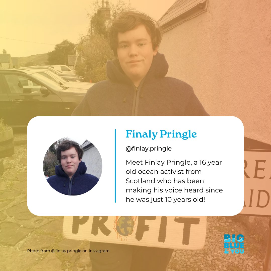 Meet @finlay.pringle, a 16 year old ocean activist from Scotland who has been making his voice heard since he was just 10 years old! He is a Ullapool Shark Ambassador, was recognized as a Young Animal Hero in 2019, is a Fridays for Future activist and so much more!