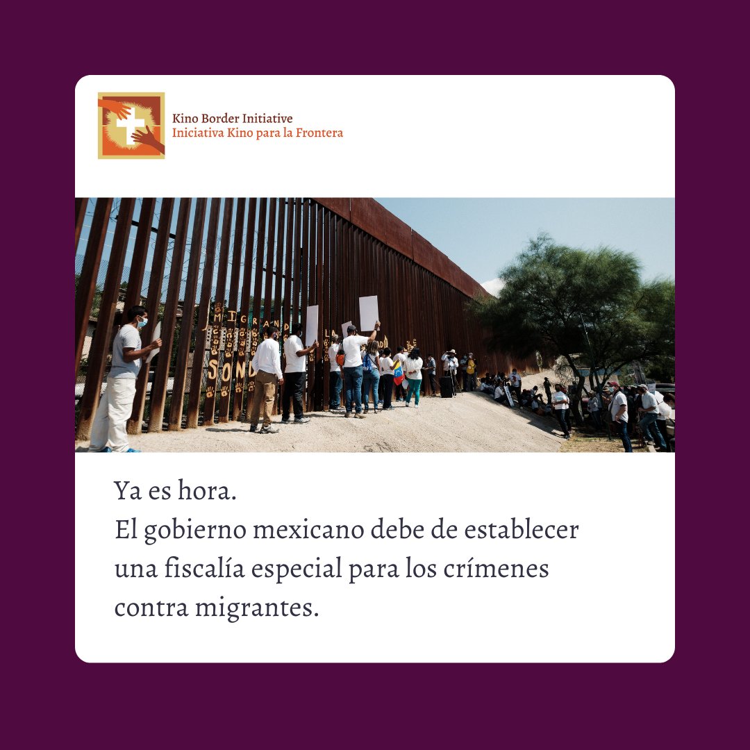 ¡Urgente! El gobierno mexicano debe de establecer una fiscalía especial para los crímenes contra migrantes. Demasiados abusos quedan impunes. ¡Necesitamos justicia! 🚨