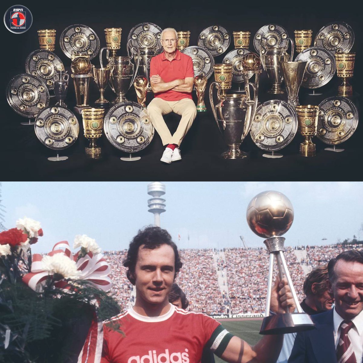 ESPN_FDJ's tweet photo. Así de grande fue el legado de Franz Beckenbauer para el Bayern Münich.

Con Alemania: Súmenle un Mundial como jugador, otro como DT y una Eurocopa.

Un verdadero MITO del futbol Mundial. https://t.co/PP4Oeo2lZ2