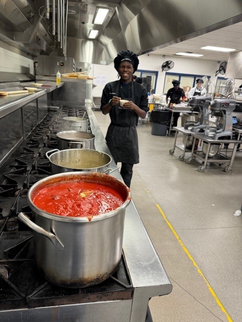 Culinary Arts participating in a soup competition. Can't wait to judge on Wednesday, the soups smelled delicious! #nccvtworks @St_GeorgesTHS @Supt_Jones