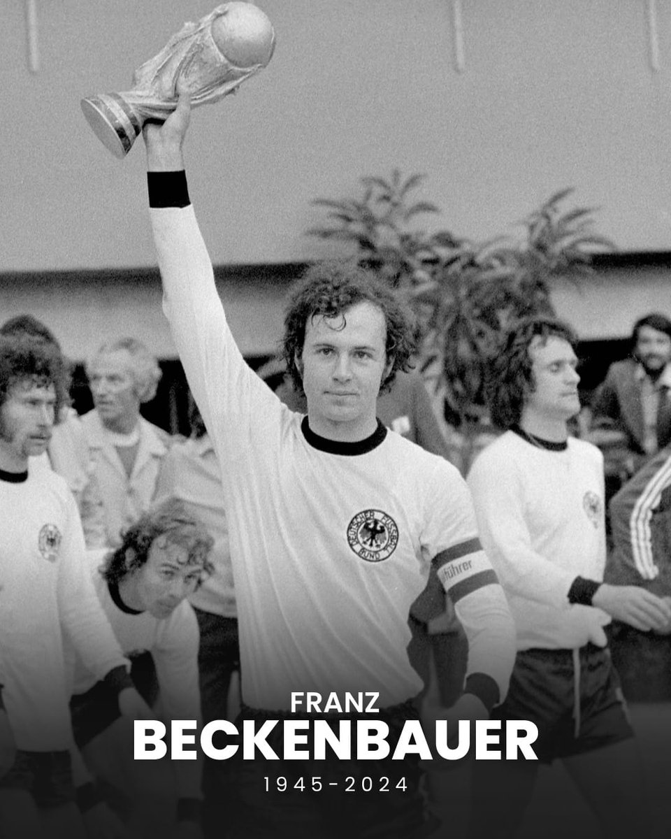 Former German footballer and manager, Sir Franz Beckenbauer is no longer with us. Rest in peace genious 🙏🌼 You'll be remembered untill football is in the world.