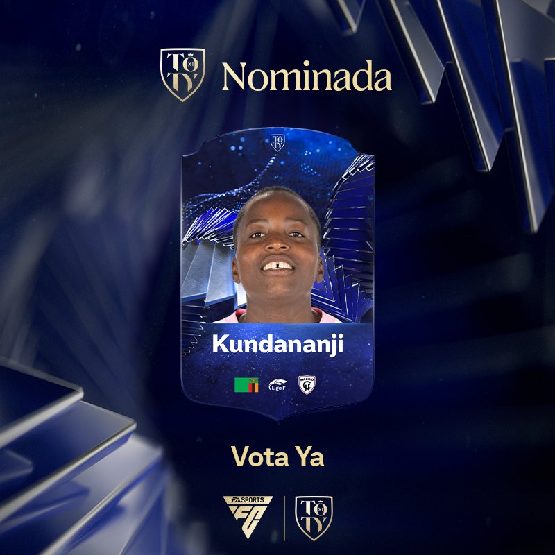 Kundananji nominada al @EASPORTSFC #TOTY ¡ENHORABUENA! 🙌   ¡Vota por ella! ➡ x.ea.com/75983 #FC24