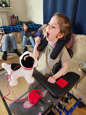 'Briar is getting so excited that she can turn on her puppy! Thank you so much for bringing her joy this Christmas.' Thanks to your support of our #HackingForTheHolidays campaign, we were able to make play accessible for children like Briar this holiday season. 🎁💖