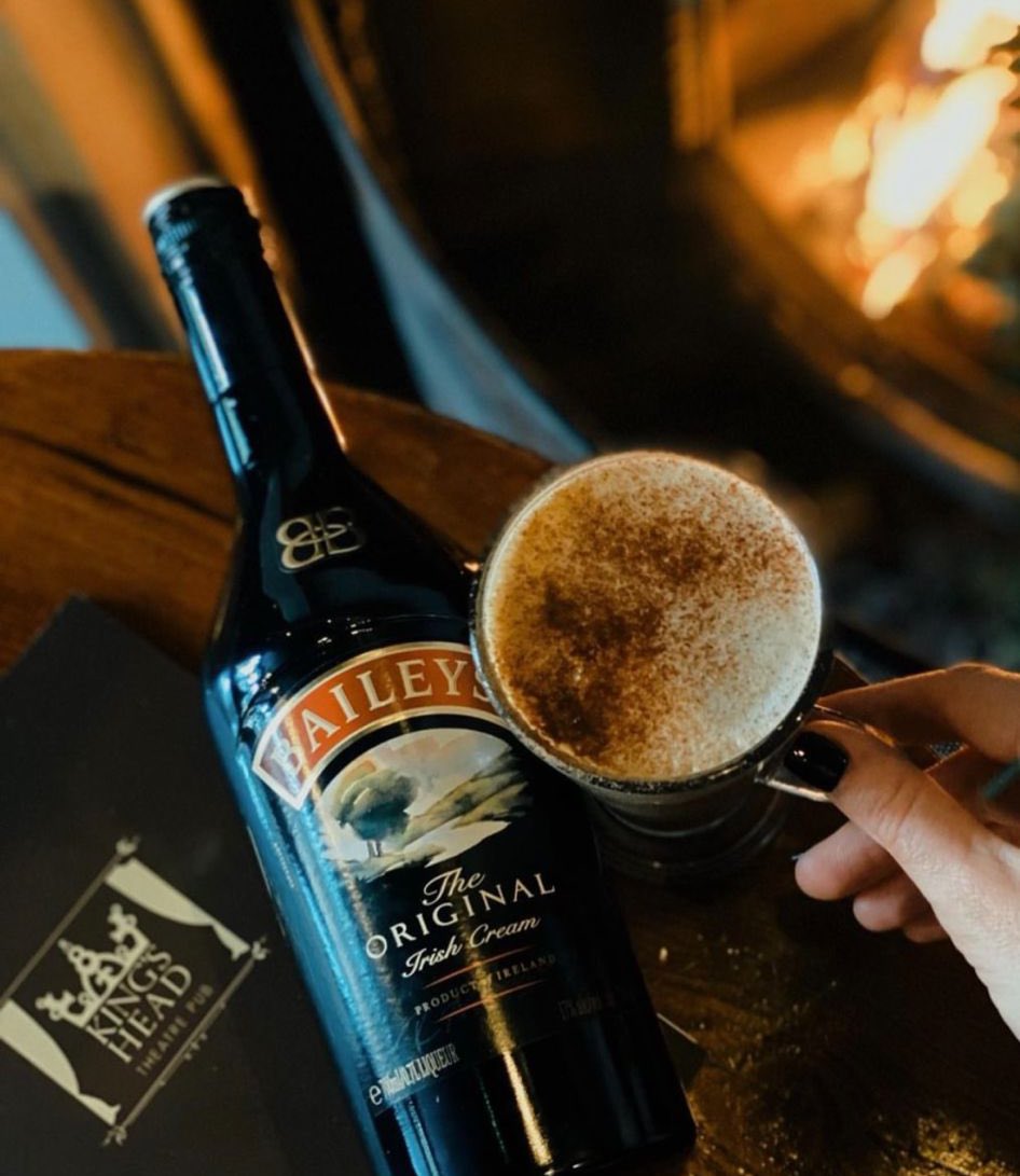 Cosy up with a baileys hot chocolate by the fire 🔥