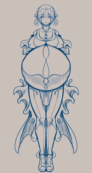 なすみとシオンのドレスの落書き 