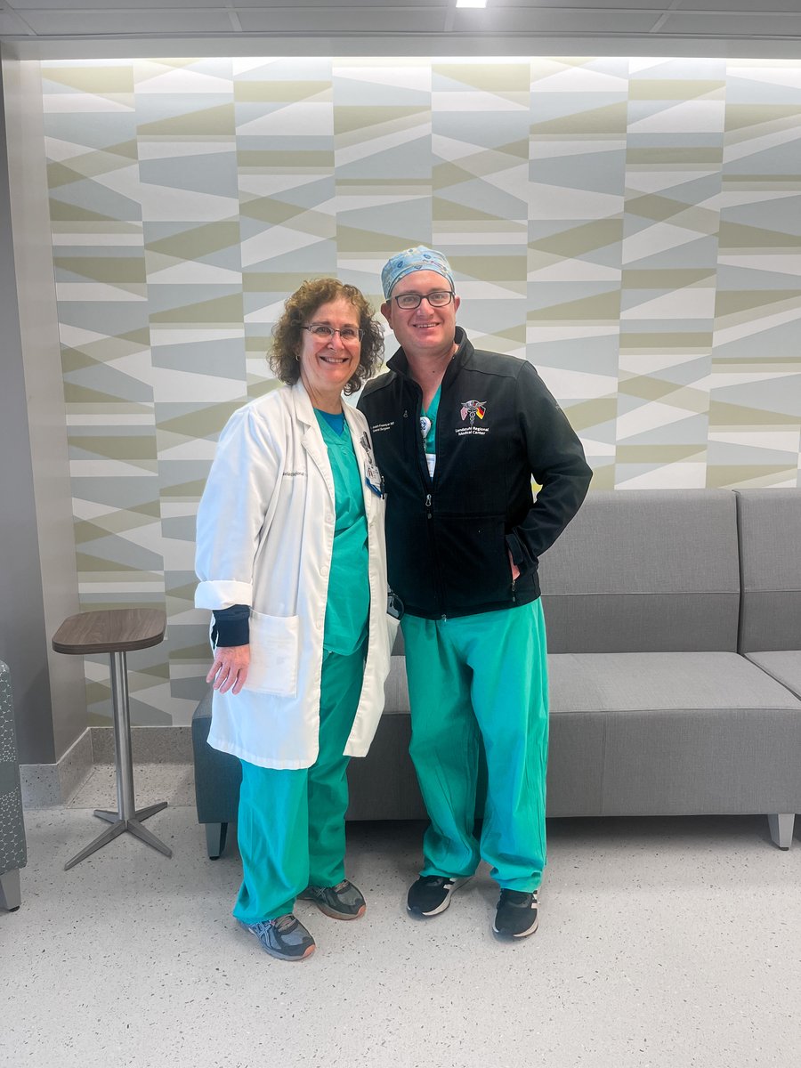 Dr. Seoane, our amazing Assistant Program Director, and Dr. Freemyer, our dedicated Fellow, after a Surgical Critical Care didactics session! #SurgicalCriticalCare #LRH #DreamTeam