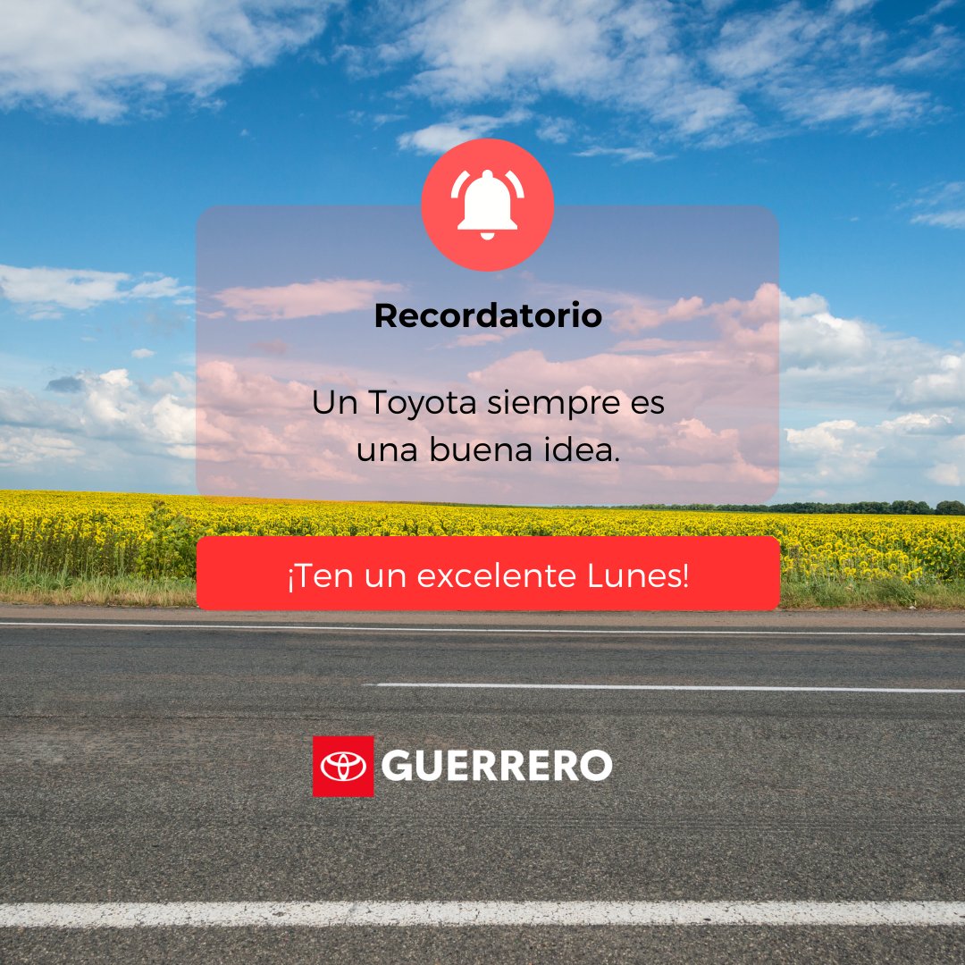 Toyota_Gro's tweet photo. 📣El mejor recordatorio... https://t.co/hk61yKlEZq