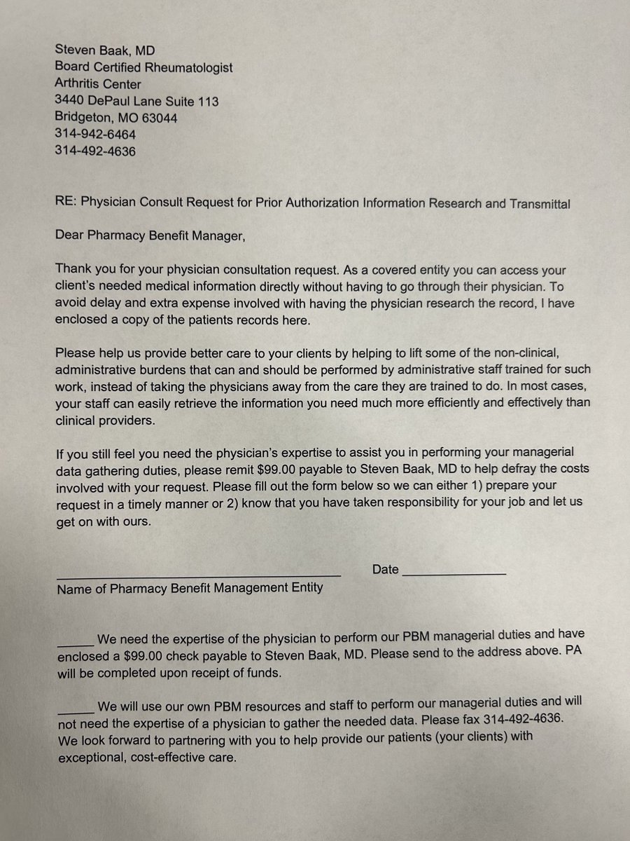 New Prior auth physician consultation form for #PBMs