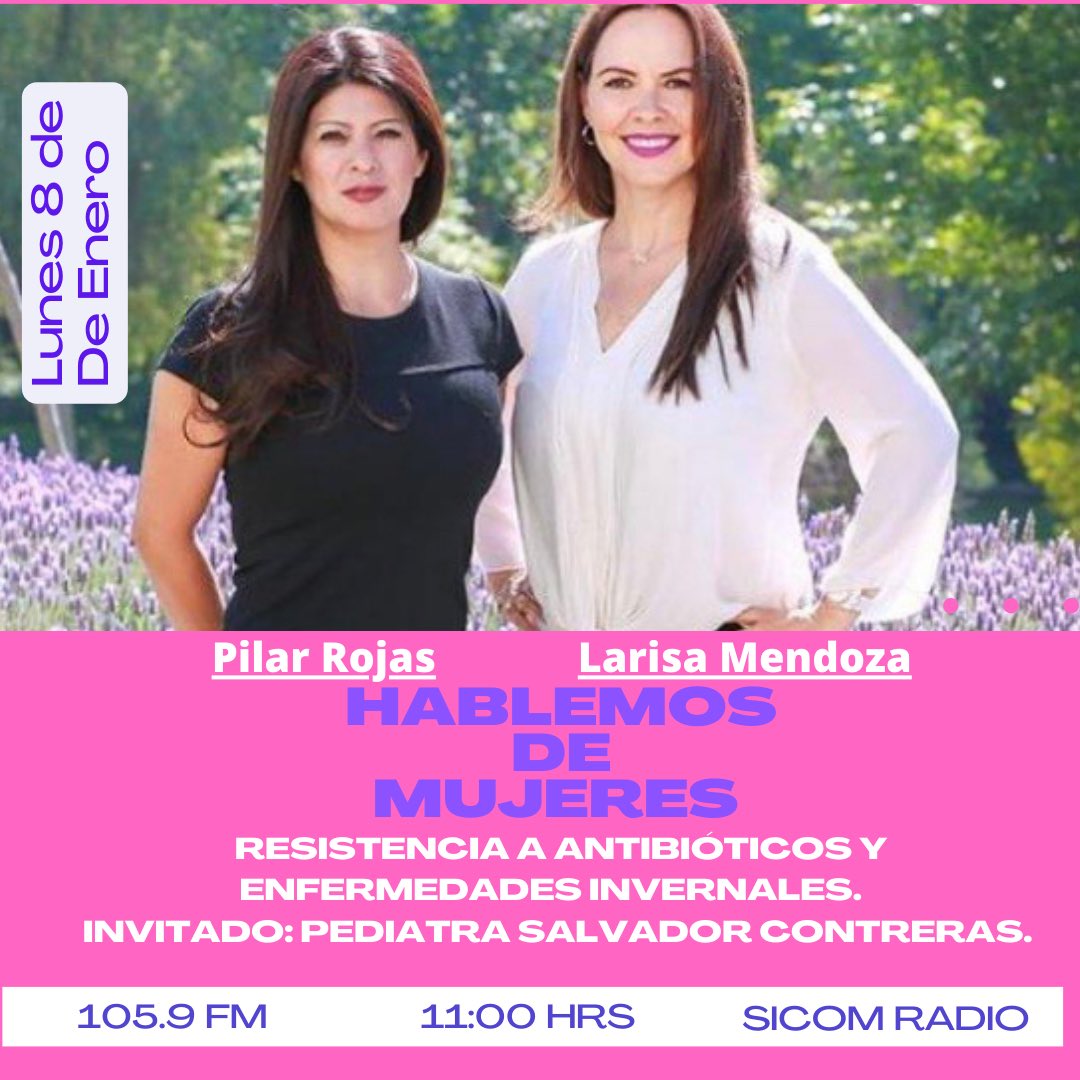 hablemos_puebla's tweet photo. Estamos en vivo en #HablemosDeMujeres, el día de hoy hablaremos de la resistencia a los antibióticos y enfermedades invernales. 

¡No te lo pierdas! 

105.9 FM 📟🎙📻
#SICOMRadio https://t.co/B8Zu1W0uw0