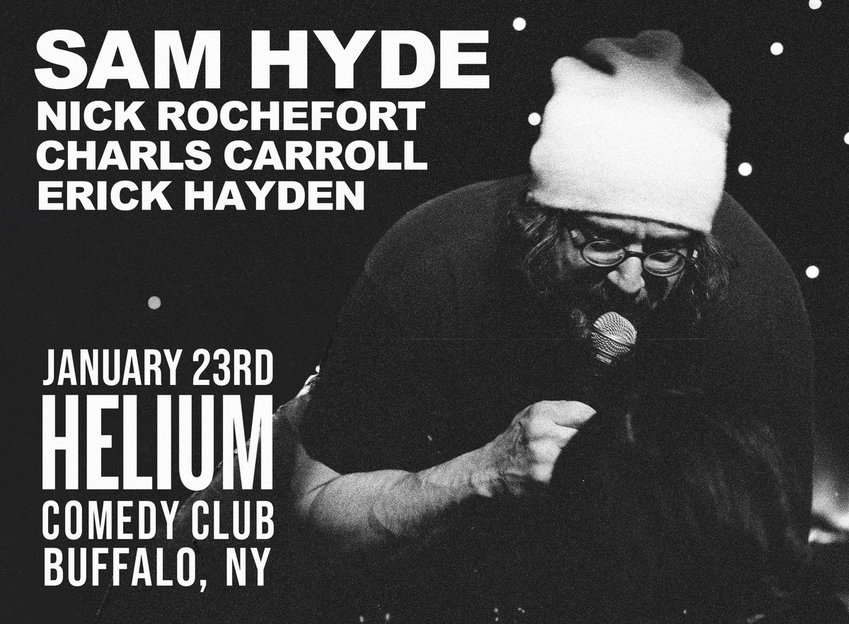 wigger's tweet image. Comedy shows this month go grab them tix (see below)