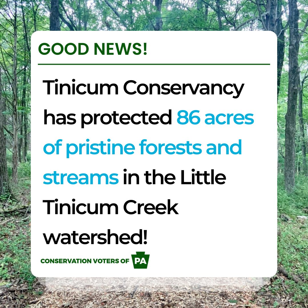 ConservationPA's tweet photo. Thank you to @TinicumConservancy for forever protecting one of the cleanest streams in all of Bucks County!
#LandProtection #OpenSpaceProtection #OpenSpace https://t.co/fmZkSeysSN