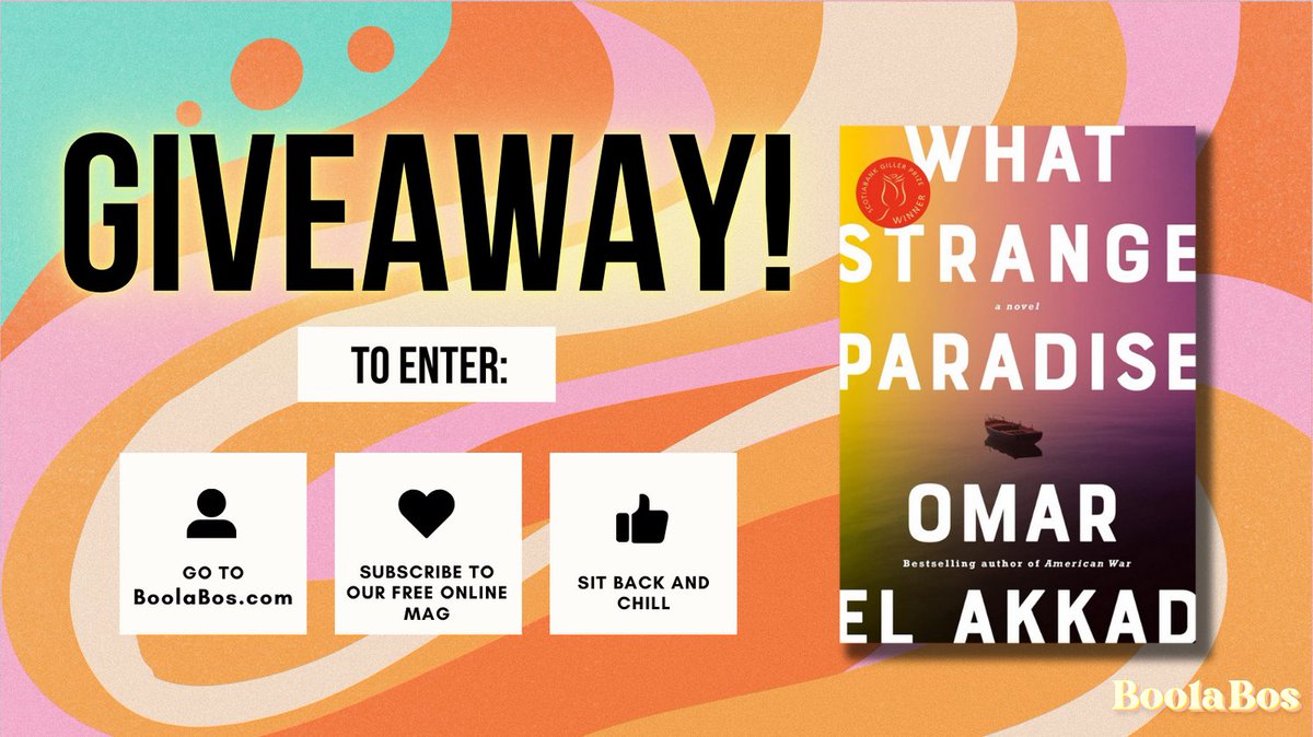 📚 Book Giveaway📚 Win a copy of WHAT STRANGE PARADISE by @omarelakkad Subscribe to our FREE online mag for aspiring authors to be in with a chance to win 🤙🏽go to BoolaBos.com and subscribe. Winner chosen Jan 11. Good luck! #writingcommunity #bookgiveaway #amwriting