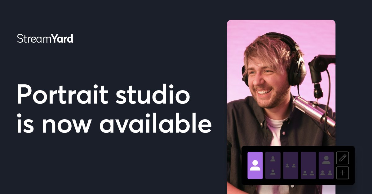 streamyardapp's tweet photo. Transform your videos into Insta-worthy moments with the all-new portrait layout! ๐ธโจ Elevate your content game and capture life's beauty in every frame. #PortraitModeMagic #VideoGoals
#PortraitStudio #VisualStorytelling #ContentCreatorsHub @instagram @tiktok_us https://t.co/57LnedxSVE