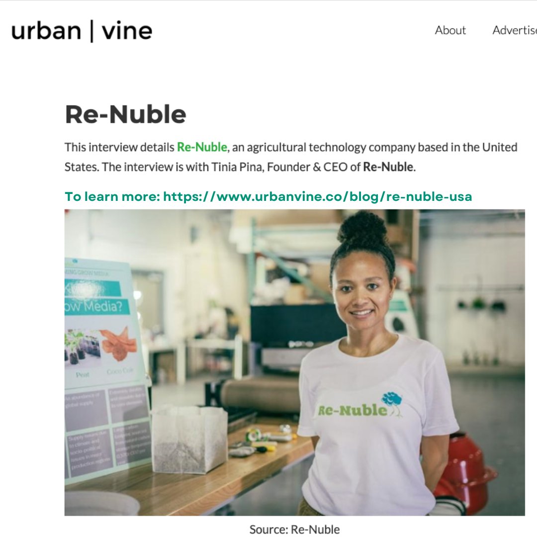 Check out our interview with <a href="/urbanvineco/">Urban Vine Co</a> on the latest at <a href="/Re_Nuble/">Re-Nuble</a>! It all starts with our WHY 

hubs.la/Q02flx6H0

#cea #verticalfarms #controlledenvironmentagriculture #greenhouses #farming #agriculture #closedloopagriculture #food #sustainability