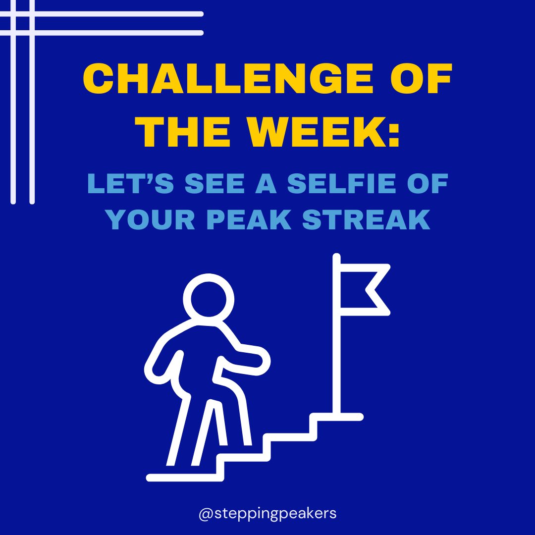 This week’s challenge: a selfie of any of the 24 minute peakstreak suggestions from MPC - your choice!