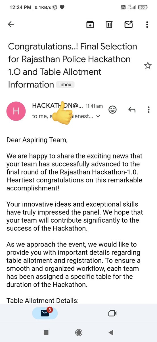 sachindev69's tweet image. Clear all the round of rajashthan police hackathon , Let&apos;s meet in Jaipur
#hackthon