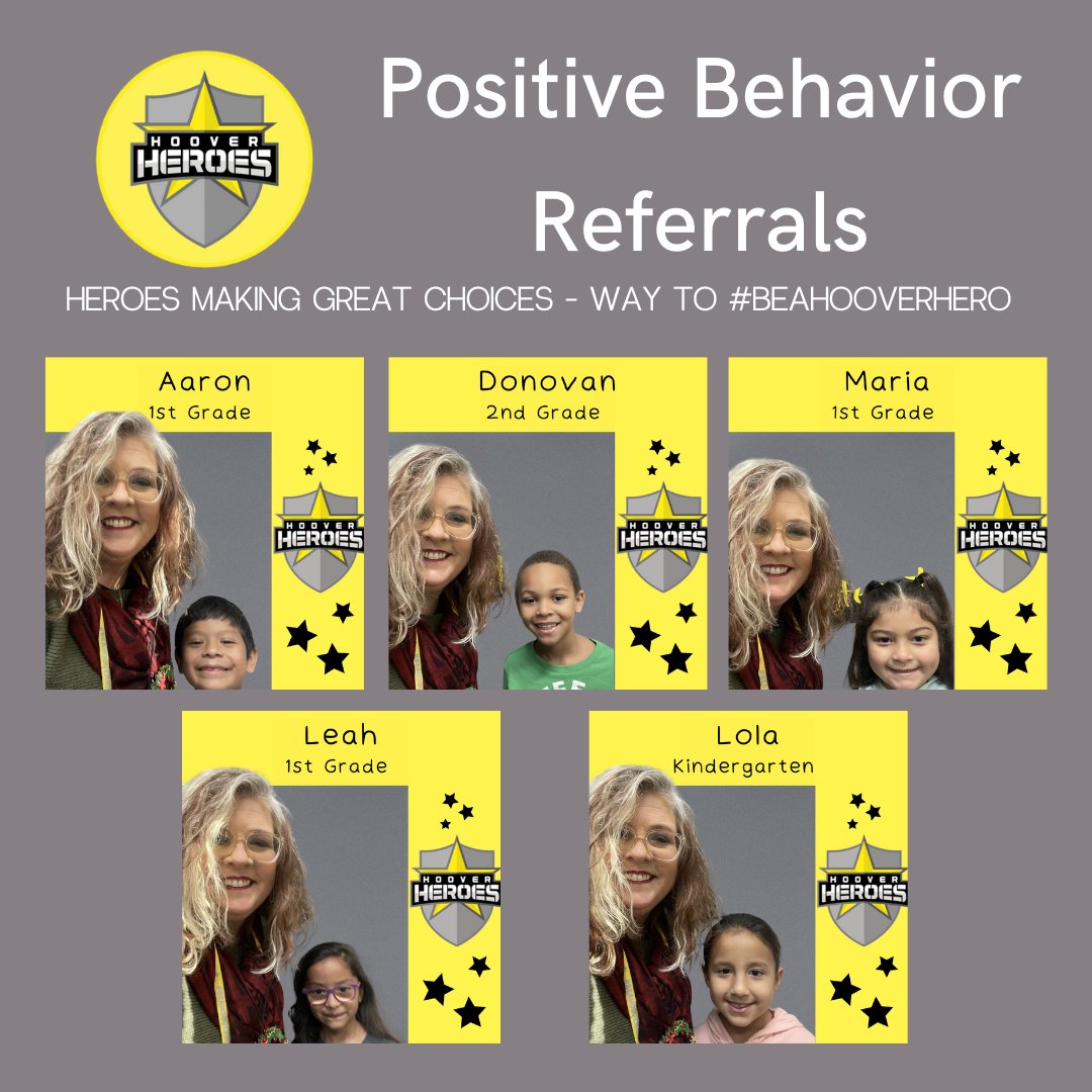 HooverCFISD's tweet photo. We love celebrating #positivebehaviorreferrals @HooverCFISD! Way to #BeAHooverHero! https://t.co/xgDX9KbDq2