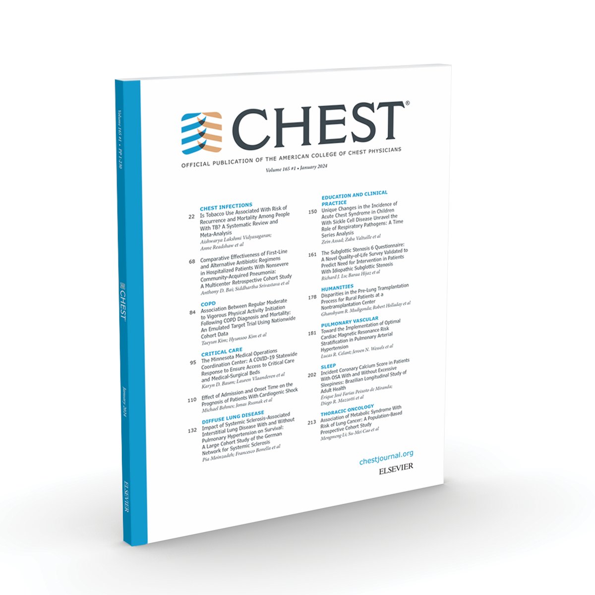 Get the latest research in pulmonary, critical care, sleep medicine and more in this month’s journal issue. Read the January 2024 @journal_CHEST issue—now available: hubs.la/Q02fvG6N0 #JournalCHEST #MedEd #MedTwitter