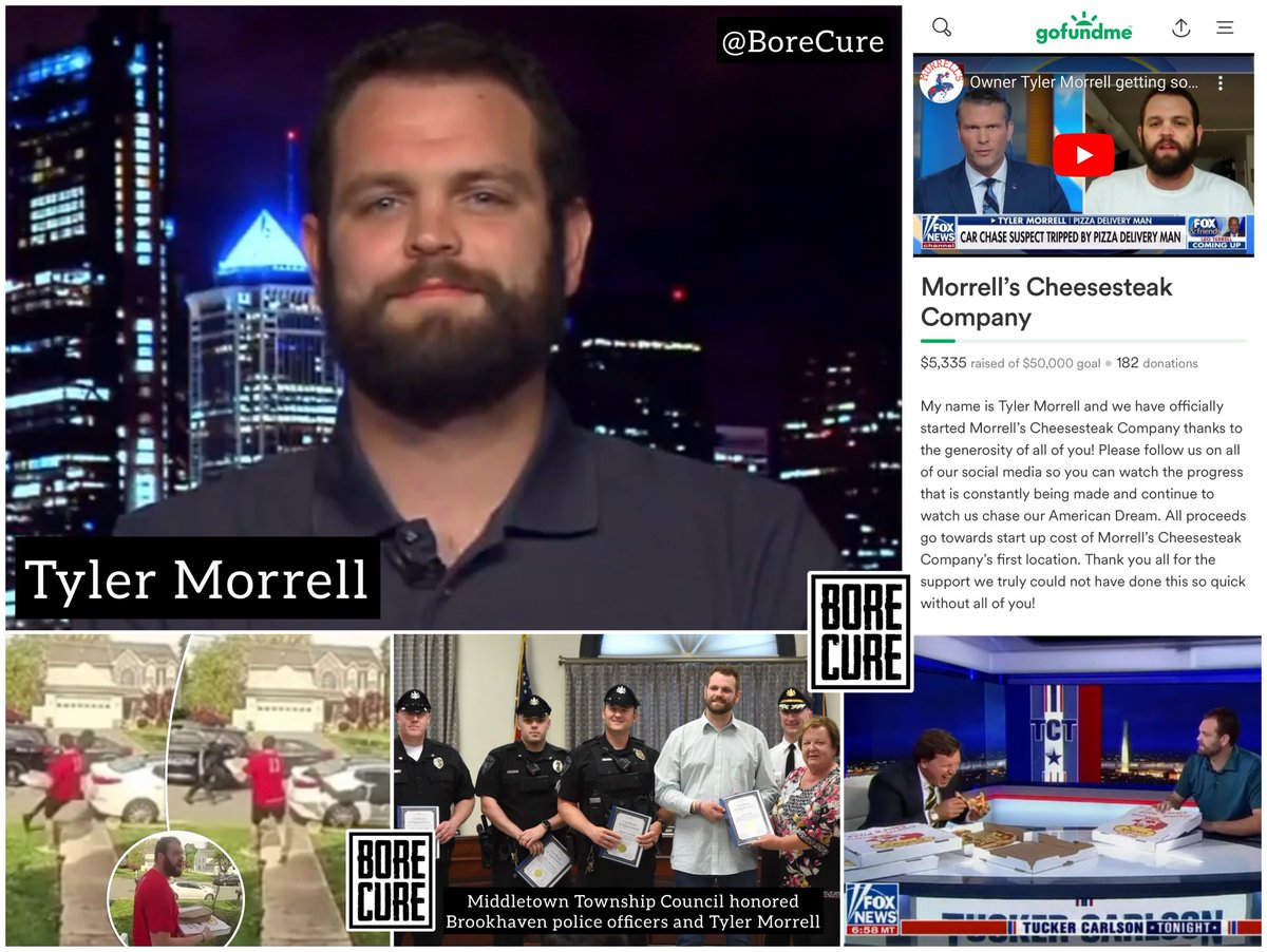 @Morbidful Context/Details:

April 16, 2023, Pennsylvania.

Tyler Morrell, a 29-year-old pizza delivery driver for Cocco's Pizza in Aston, Delaware County, became a hero following his quick-thinking actions during a high-speed police chase. 

The incident, which occurred on a Sunday, began