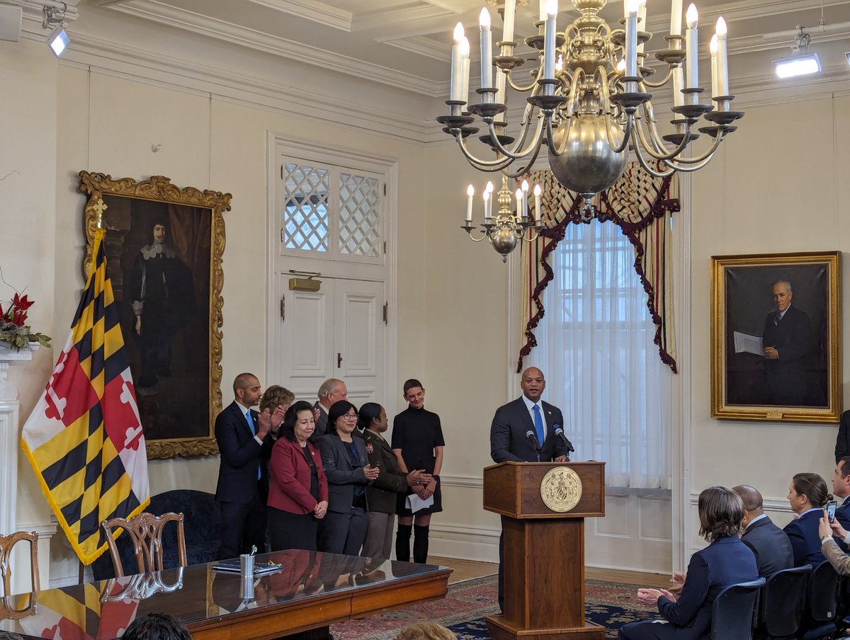 Excited to be in Annapolis today as @GovWesMoore announces a new State Cybersecurity Task Force, a partnership of the Department of IT, @MDNG, & @MDMEMA