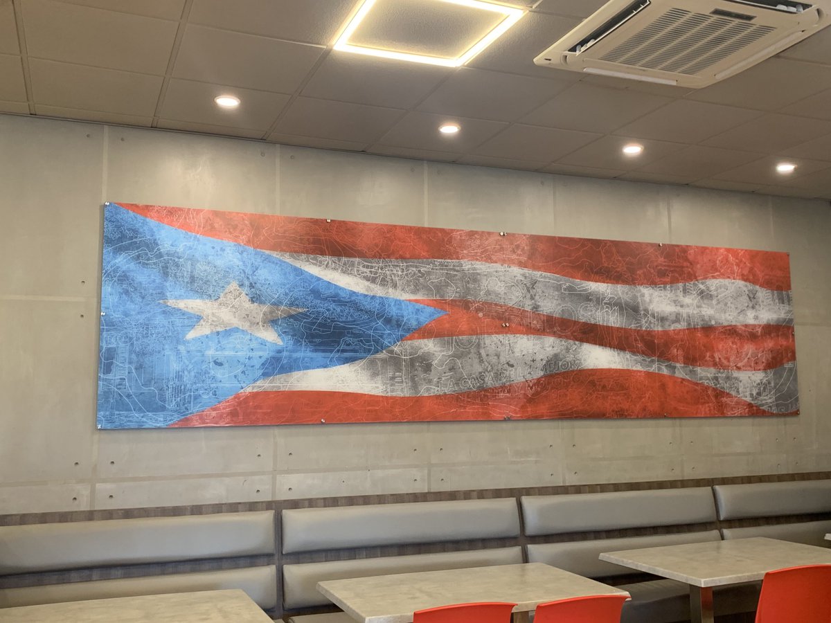 The Puerto Rican flag is seen all over the island